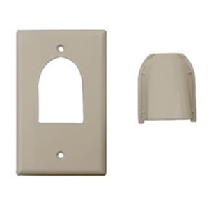 Vanco Custom Two-Piece Bulk Cable Wall Plates- Single & Almo