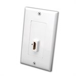 Vanco Slim Line HDMI Decor Wall Plate- Single (White)