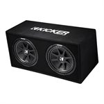 KICKER DC122 Dual 12” Loaded Enclosure w /  Comp 2-ohm 300W Subwoofers