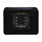 KICKER Single 10” Thin-Profile Enclosure with 2-ohm, 600W Subwoofer