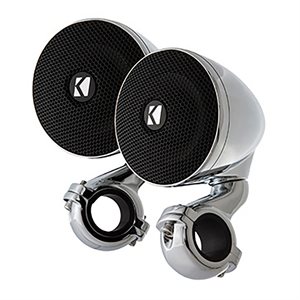 KICKER PSM 3" CHROME POWERSPORTS WEATHERPROOF ENCLOSED MINI SYSTEM 2 OHMS