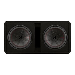 KICKER DCWR122 Dual 12” Loaded Enclosure w /  CompR 2-ohm 1000W Subwoofers