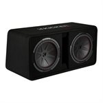 KICKER DCWR122 Dual 12” Loaded Enclosure w /  CompR 2-ohm 1000W Subwoofers