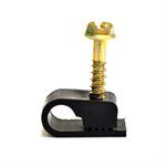 Custom Tool Supply Single RG6 Screw Clip (black, 100 pk)