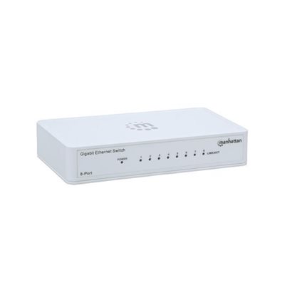 Intellinet 8 Port Gigabit Ethernet Switch, Plastic