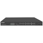 Intellinet 16 Port Gigabit Ethernet POE+ Switch with 4 RJ45 Gigabit and 2 SFP Uplink Ports