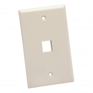 Platinum Tools 1-Port Wall Plate (lt. almond, 25 pk)