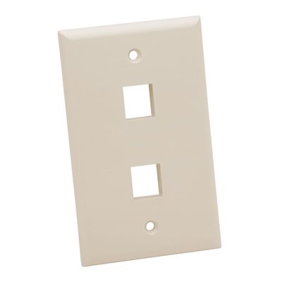 Platinum Tools 2-Port Wall Plate (lt. almond, 25 pk)