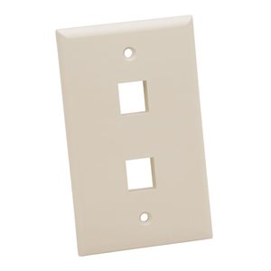 Platinum Tools 2-Port Wall Plate (lt. almond, 25 pk)