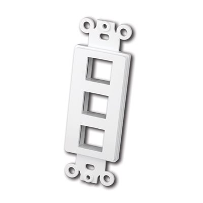 Vanco Decor Style Keystone Wall Plate Inserts- 3 Ports (W