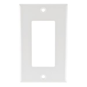 Vanco Single-Gang Decor Style Face Plate (white)