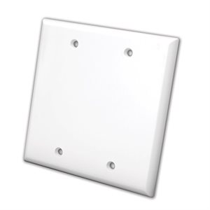 Vanco Blank Wall Plates- Dual (White)