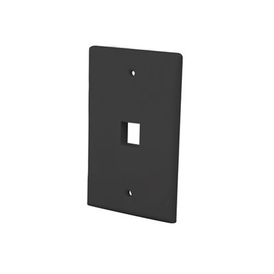 Vanco Multi-Media Keystone Wall Plate - 1 insert(black)