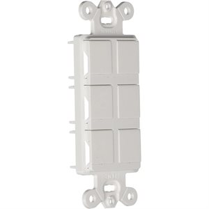 Lutron Claro Six Port Framew / Blanks(white)