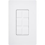 Lutron Claro Six Port Framew / Blanks(white)