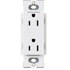 Lutron Claro 15A Tamper Resistant Receptacle (white)