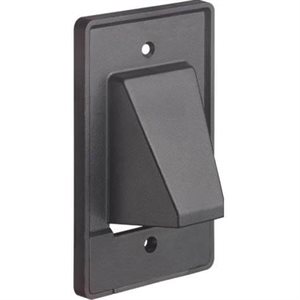 Arlington SINGLE GANG SCOOP REMOVABLE PLATE (black)