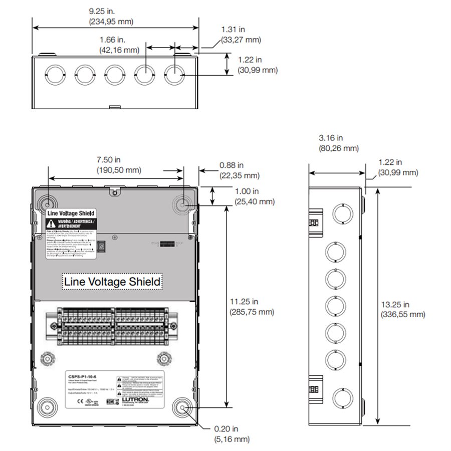 Lutron 10-Output Power Panel for Sivoia QS Triathlon Shades