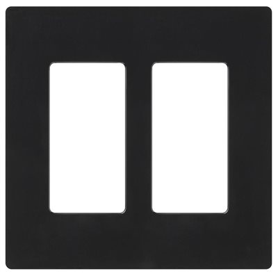 Lutron 2-Gang Wall Plate (black)