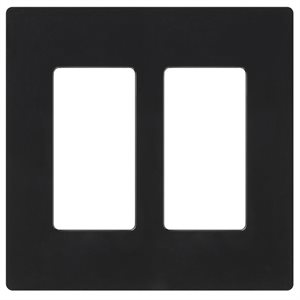 Lutron 2-Gang Wall Plate (black)