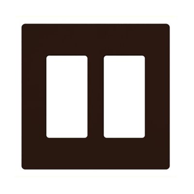 Lutron 2-Gang Wall Plate (brown)