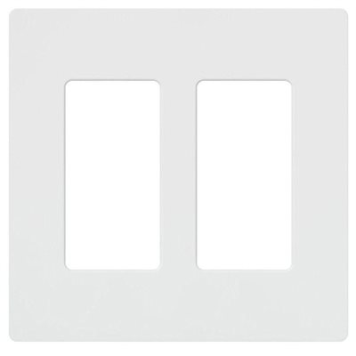 Lutron 2-Gang Wall Plate (white)