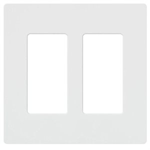 Lutron 2-Gang Wall Plate (white)