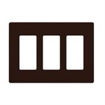 Lutron 3-Gang Wall Plate (brown)