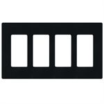 Lutron 4-Gang Wall Plate (black)