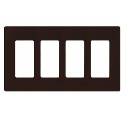 Lutron Claro 4-Gang Wall Plate (brown)