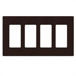 Lutron Claro 4-Gang Wall Plate (brown)