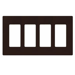 Lutron Claro 4-Gang Wall Plate (brown)