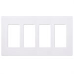 Lutron 4-Gang Wall Plate (white)