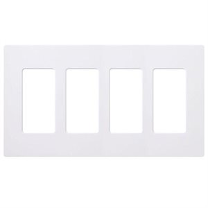 Lutron 4-Gang Wall Plate (white)