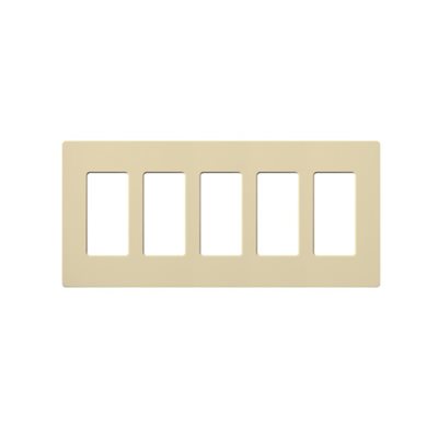 Lutron Claro Wallplate 5 Gang(Ivory)