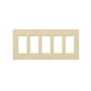 Lutron Claro Wallplate 5 Gang(Ivory)