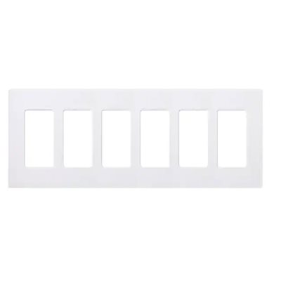 Lutron 6-Gang Wall Plate (white)