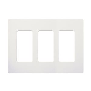 Lutron CLARO WALLPLATE 3 GANG 24-PK(white)