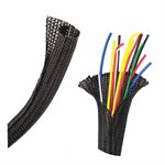 Install Bay 1 / 4" Self-Wrapping Split Braid Sleeving-Blk 100'