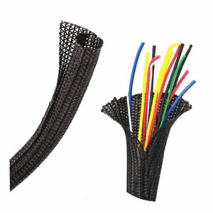 Install Bay 1 / 2" Self-Wrapping Split Braid Sleeving-Blk 75'