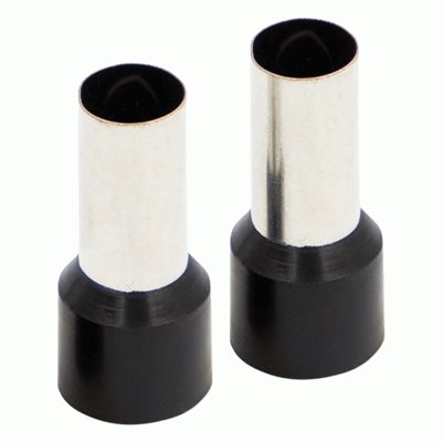 Install Bay Ferrules - Black 1 / 0GA 100 / Bag