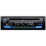 JVC Single DIN 2-Line Alexa / SiriusXM Compatible Bluetooth Variable Color CD Receiver