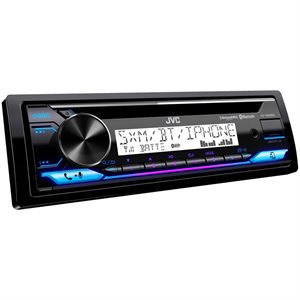 JVC Marine Powersports Single DIN w /  Bluetooth Variable Color 4V CD Receiver