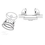 Lutron LRF Ceiling Recess Mount (WHITE)