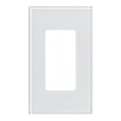 Lutron FP Glass 1R Opening Wall Plate(Clear White)