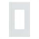 Lutron FP Glass 1R Opening Wall Plate(Clear White)