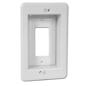 Vanco Recessed Single Gang Indoor InBox for Flat TVS (White