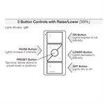 Lutron Pico RF 3-Button Remote w /  Raise / Lower Dimming (Light Almond)