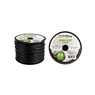 Install Bay 14 ga Primary Wire 500' Spool (black)