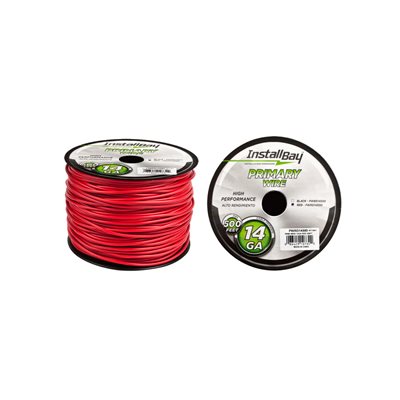 Install Bay 14 ga Primary Wire 500' Spool (red)